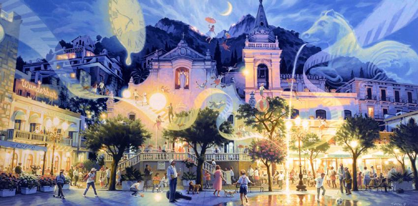 笹倉鉄平の絵画作品　タイトルは、夢の開放dream scape